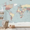 SELBSTKLEBENDE TAPETE BUNTE WELTKARTE - WELTKARTEN-TAPETEN - TAPETEN