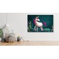 CANVAS PRINT FAIRYTALE UNICORN - CHILDRENS PICTURES - PICTURES