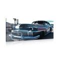 CANVAS PRINT CAR AT A JUNKYARD - VINTAGE AND RETRO PICTURES - PICTURES