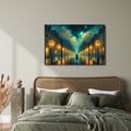 OBRAZ NOČNÍ PROCHÁZKA POD HVĚZDAMI - OBRAZY MĚSTA - OBRAZY