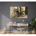 QUADRO DI UNA BICICLETTA RUSTICA CON DESIGN IN SEPPIA - QUADRI BIANCO E NERO - QUADRI