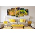 TABLEAU EN 5 PARTIES – ART ABSTRAIT COLORÉ - PEINTURES ABSTRAITES - TABLEAUX