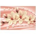 WALLPAPER LUXURIOUS MAGNOLIA WITH PEARLS - WALLPAPERS FLOWERS - WALLPAPERS