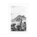 POSTER WITH MOUNT TRADITIONAL CHINESE LANDSCAPE PAINTING IN BLACK AND WHITE - BLACK AND WHITE - POSTERS