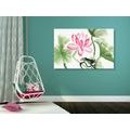 CANVAS PRINT WATERCOLOR LOTUS FLOWER - PICTURES FLOWERS - PICTURES