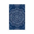 AFFICHE MANDALA BLEU AVEC UN MOTIF ABSTRAIT - FENG SHUI - AFFICHES