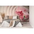 TAPETE MEERESSAND UND ROSA ORCHIDEE - TAPETEN MIT FENG SHUI-MOTIVEN - TAPETEN