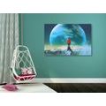 CANVAS PRINT MAN ON TOP OF THE MOUNTAIN - PICTURES OF PEOPLE - PICTURES