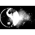 CANVAS PRINT YIN AND YANG SYMBOL IN BLACK AND WHITE - BLACK AND WHITE PICTURES - PICTURES