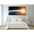 CANVAS PRINT VIEW OF THE PLANET FROM SPACE - PICTURES OF SPACE AND STARS - PICTURES