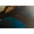 CANVAS PRINT BLUE-GOLD CROCODILE - PICTURES LORDS OF THE ANIMAL KINGDOM - PICTURES