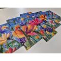 5-PIECE CANVAS PRINT COLORFUL FLOWERS IN A MEADOW - PICTURES OF NATURE AND LANDSCAPE - PICTURES