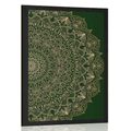 POSTER DETAILED DECORATIVE MANDALA IN GREEN COLOR - FENG SHUI - POSTERS