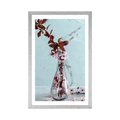 POSTER WITH MOUNT CHERRY TWIG IN A VASE - VASES - POSTERS