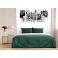 5-PIECE CANVAS PRINT CHARMING COMBINATION OF FLOWERS AND LEAVES IN BLACK AND WHITE - BLACK AND WHITE PICTURES{% if product.category.pathNames[0] != product.category.name %} - PICTURES{% endif %}