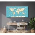 CANVAS PRINT CHILDREN'S MAP WITH ANIMALS - CHILDRENS PICTURES - PICTURES