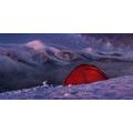 CANVAS PRINT TENT UNDER THE NIGHT SKY - PICTURES OF NATURE AND LANDSCAPE - PICTURES