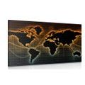 CANVAS PRINT MAP WITH AN ORIGINAL BACKGROUND - PICTURES OF MAPS - PICTURES