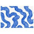 TABLEAU SUR TOILE – COURBES FLUIDES BLEUES ABSTRAITES - IMAGES FORMES ABSTRAITES - TABLEAUX
