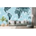 SELF ADHESIVE WALLPAPER MAP WITH A BLUE TOUCH - SELF-ADHESIVE WALLPAPERS - WALLPAPERS