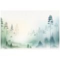 SAMOLEPÍCÍ FOTOTAPETA MLŽNÝ LES V PASTELOVÝCH TÓNECH - TAPETY LES - TAPETY