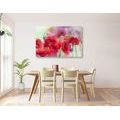 CANVAS PRINT BEAUTIFUL DRAWN POPPIES - PICTURES FLOWERS - PICTURES