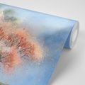 TAPETE BLÜHENDE BÄUME IN AQUARELL - TAPETEN - 🔥 TOTALAUSVERKAUF