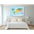 DECORATIVE PINBOARD EXCEPTIONAL WORLD MAP - PICTURES ON CORK - PICTURES