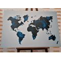 CANVAS PRINT WORLD MAP IN VECTOR GRAPHIC DESIGN - PICTURES OF MAPS - PICTURES