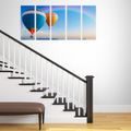 5-PIECE CANVAS PRINT ADVENTUROUS BALLOONS - PICTURES OF NATURE AND LANDSCAPE - PICTURES