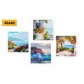 CANVAS PRINT SET SEASCAPE IN THE IMITATION OF A PAINTING - SET OF PICTURES - PICTURES