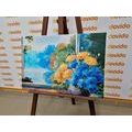 TABLEAU SUR TOILE – BOUQUET PRINTANIER À LA FENÊTRE - TABLEAUX DE FLEURS - TABLEAUX