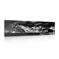 CANVAS PRINT NIGHT LANDSCAPE IN NORWAY IN BLACK AND WHITE - BLACK AND WHITE PICTURES{% if product.category.pathNames[0] != product.category.name %} - PICTURES{% endif %}
