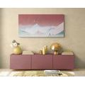 IMPRESSION SUR TOILE LUNE SUR DES MONTAGNES PASTEL - IMPRESSION SUR TOILE MONTAGNES - IMPRESSION SUR TOILE