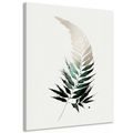 CANVAS PRINT MINIMALIST FERN LEAF - PICTURES OF TREES AND LEAVES - PICTURES