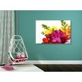 CANVAS PRINT BOUQUET OF COLORFUL FREESIAS - PICTURES FLOWERS - PICTURES