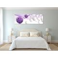 TABLEAU SUR TOILE – FLEURS AVEC FOND ABSTRAIT - PEINTURES ABSTRAITES - TABLEAUX