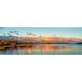 CANVAS PRINT SUNSET OVER THE LAKE - PICTURES OF NATURE AND LANDSCAPE - PICTURES