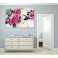 CANVAS PRINT OF ROSES IN BLOOM - VINTAGE AND RETRO PICTURES - PICTURES