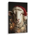 OBRAZ OVCE S VÁNOČNÍ ČEPICÍ - VÁNOČNÍ A ZIMNÍ OBRAZY - PICTURES