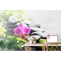 FOTOTAPETA ZÁTIŠÍ S FIALOVOU ORCHIDEJÍ - TAPETY FENG SHUI - TAPETY