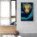 IMPRESSION SUR TOILE SERPENT BLEU-OR - IMPRESSIONS SUR TOILE LES SOUVERAINS DU RÈGNE ANIMAL - IMPRESSION SUR TOILE