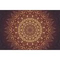 SELF ADHESIVE WALLPAPER GOLDEN MANDALA ON A BURGUNDY BACKGROUND - SELF-ADHESIVE WALLPAPERS - WALLPAPERS