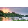 CANVAS PRINT SUNRISE BY THE RIVER - PICTURES OF NATURE AND LANDSCAPE - PICTURES