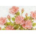 CANVAS PRINT VINTAGE BOUQUET OF ROSES - PICTURES FLOWERS - PICTURES