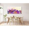 CANVAS PRINT NEW YORK CITY IN WATERCOLOR DESIGN - PICTURES OF CITIES - PICTURES