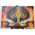 WANDBILD RABEN UND BAUM DES LEBENS - BILDER MIT FENG SHUI-MOTIVEN - BILDER