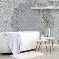 SELF ADHESIVE WALLPAPER GRAY CIRCULAR ORNAMENT - SELF-ADHESIVE WALLPAPERS - WALLPAPERS