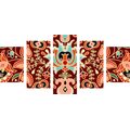 5-PIECE CANVAS PRINT FOLKLORE ORNAMENT - ABSTRACT PICTURES{% if product.category.pathNames[0] != product.category.name %} - PICTURES{% endif %}