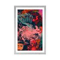 POSTER WITH MOUNT ABSTRACT FLOWERS - ABSTRACT AND PATTERNED - POSTERS